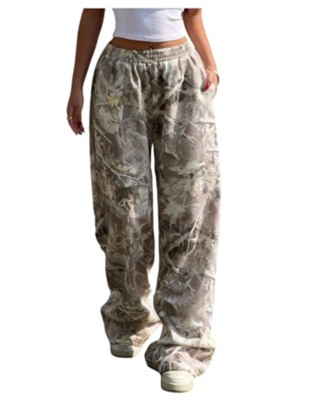 Women's Y2K Camo Wide Leg Sweatpants Baggy Streetwear